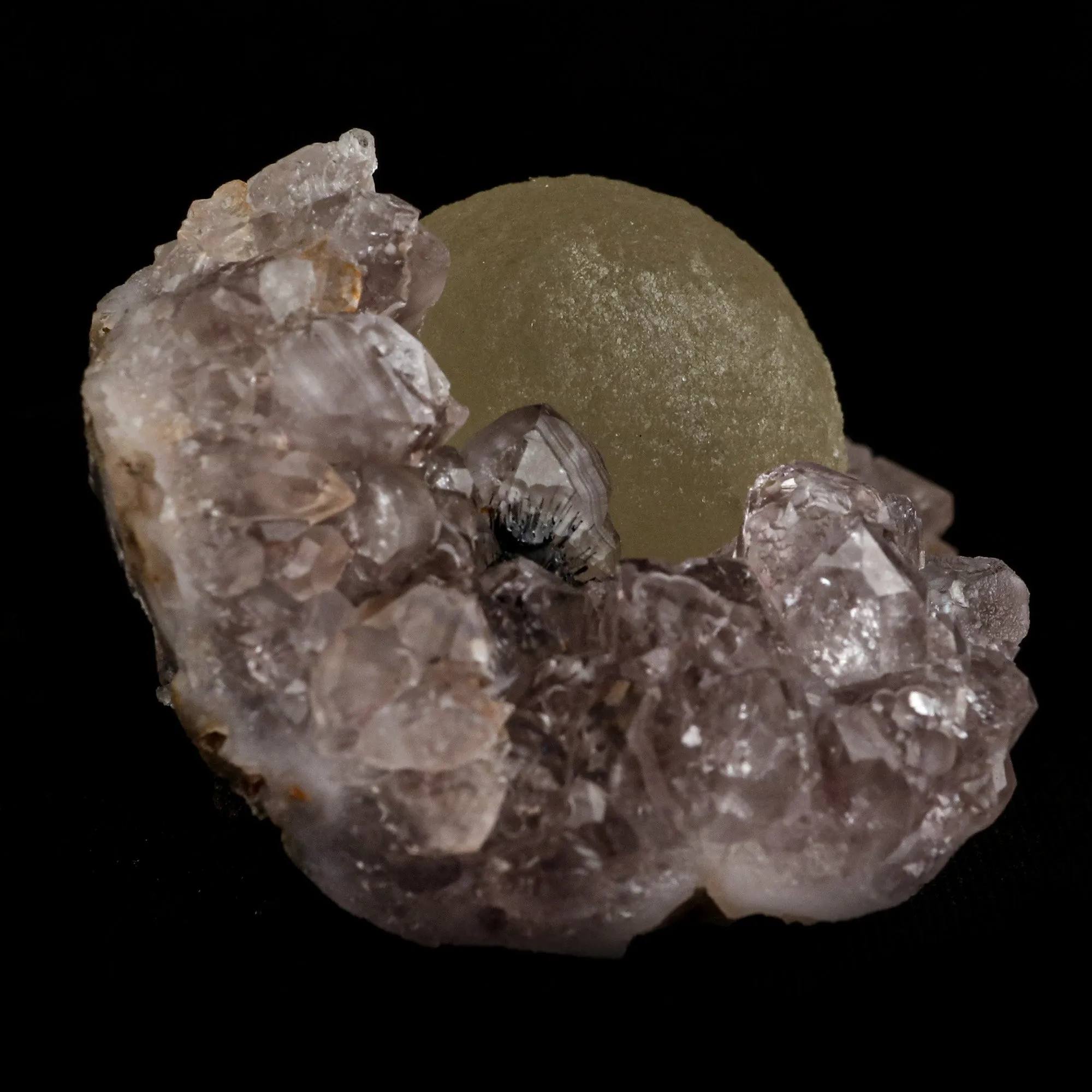 Fluorite Botryoidal on Amethyst Natural Mineral Specimen - image 4