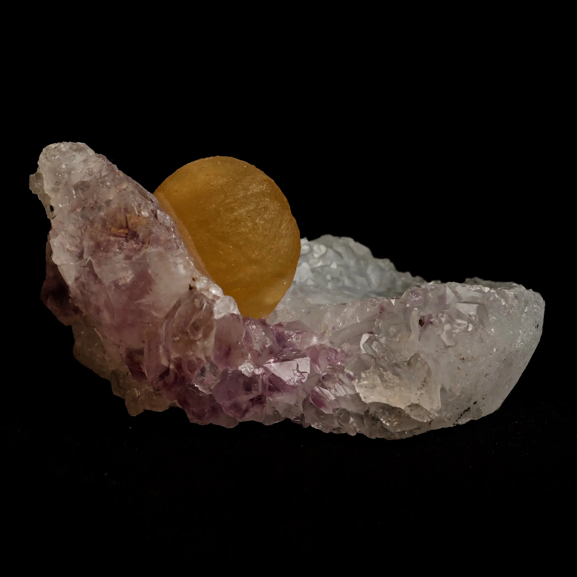 Fluorite Botryoidal on Amethyst Natural Mineral Specimen - image 3