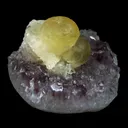 Fluorite Botryoidal on Amethyst Natural Mineral Specimen - image 2