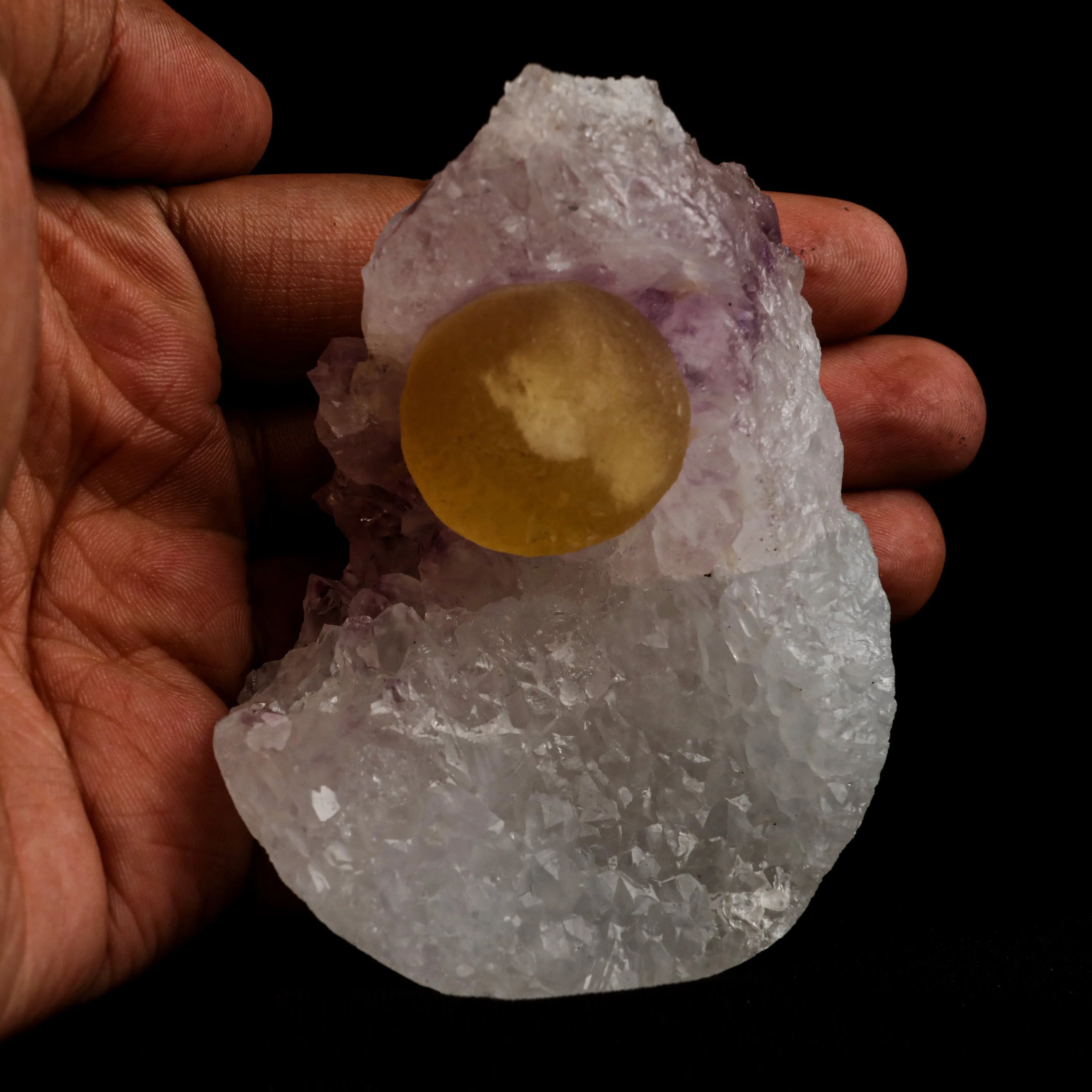 Fluorite Botryoidal on Amethyst Natural Mineral Specimen - image 7