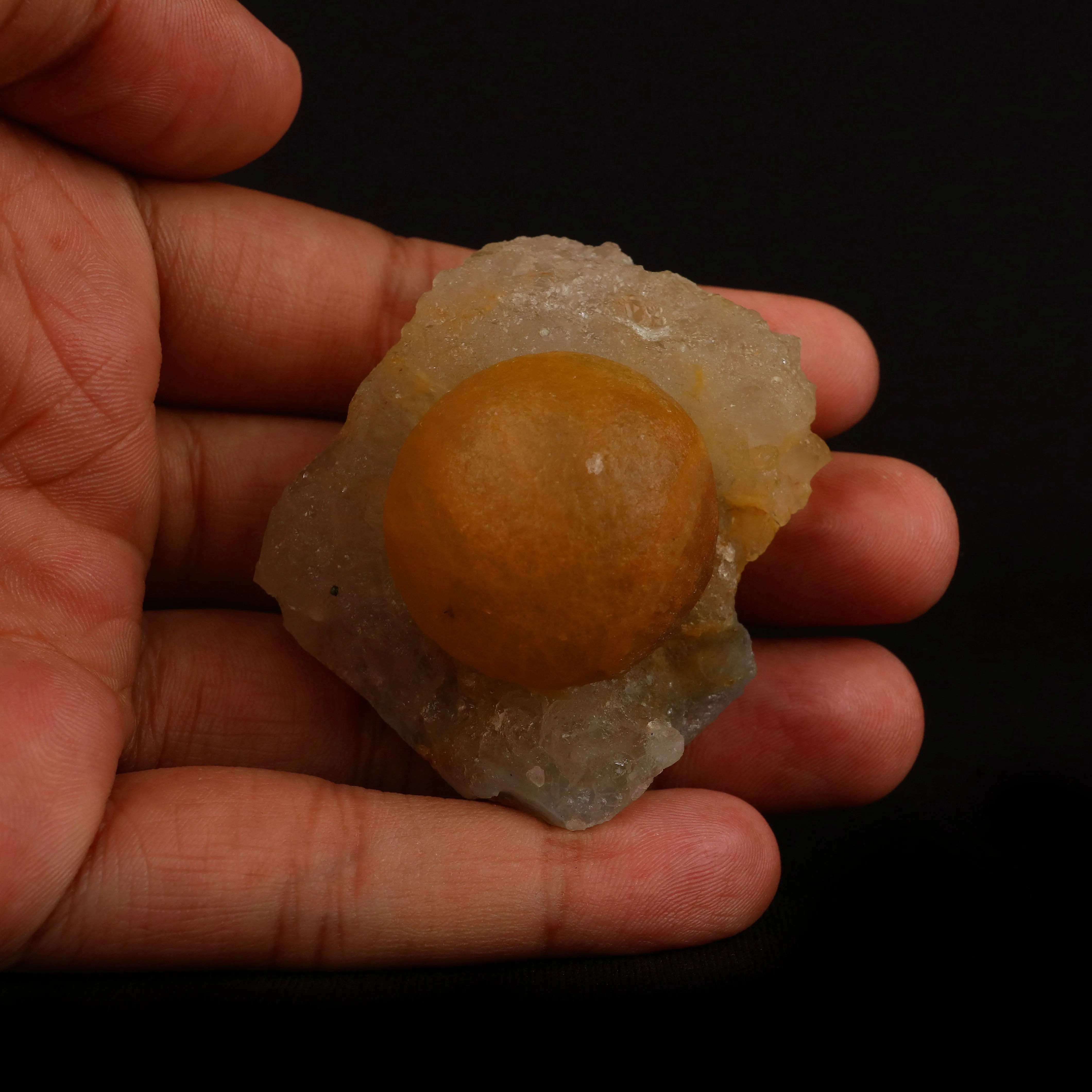 Fluorite Botryoidal On MM Quartz Natural Mineral Specimen - image 5