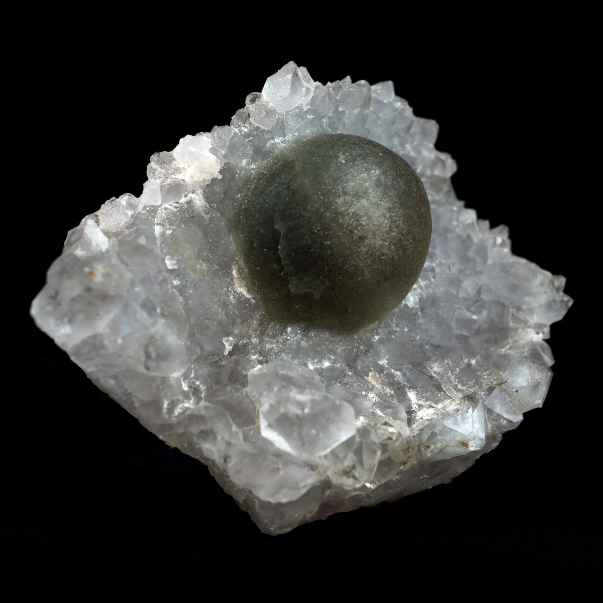 Fluorite Botryoidal on MM Quartz Natural Mineral Specimen - image 2