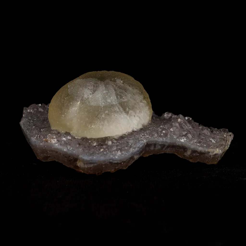 Fluorite Botryoidal on MM Quartz Natural Mineral Specimen image