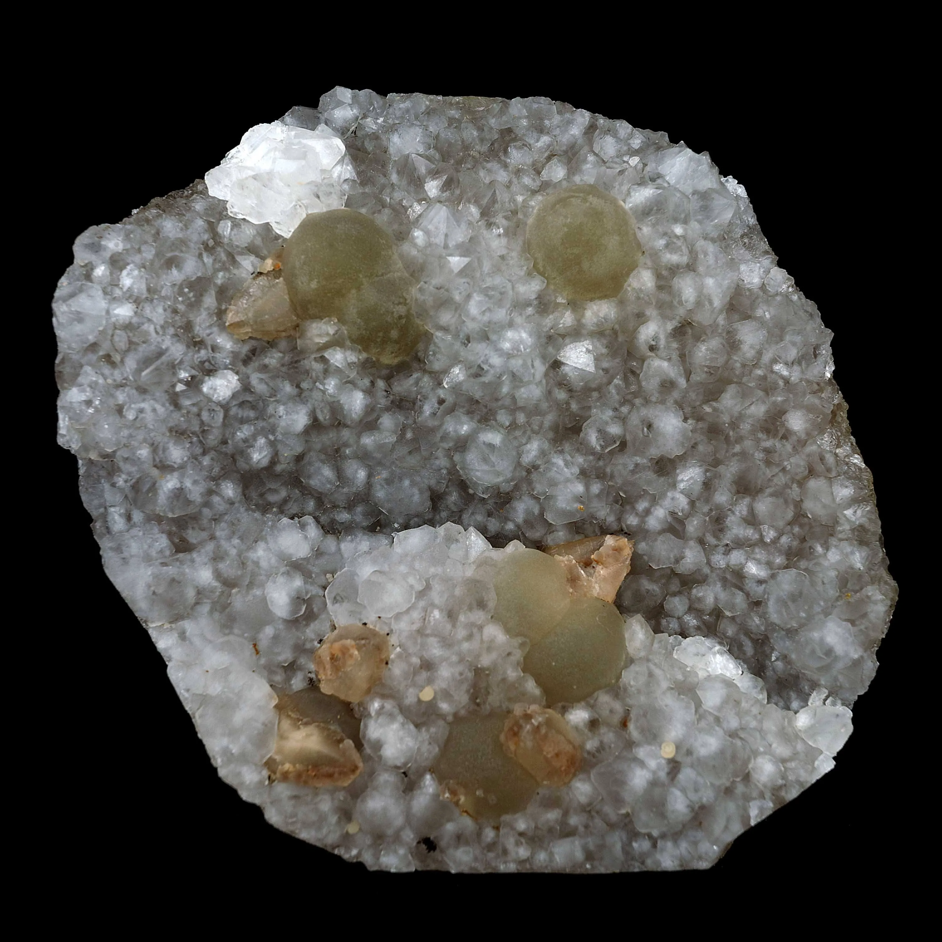 Fluorite Botryoidal on MM Quartz Natural Mineral Specimen - image 1