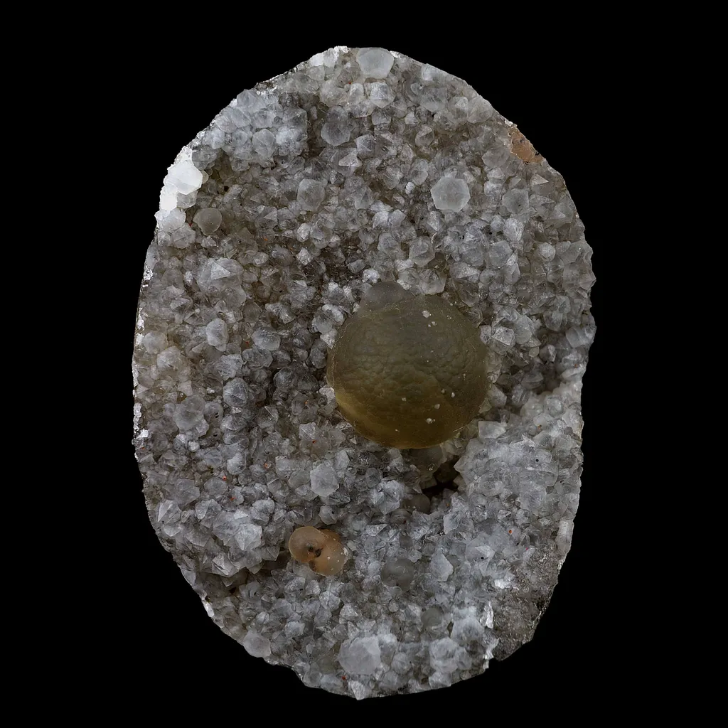 Fluorite Botryoidal on MM Quartz Natural Mineral Specimen image