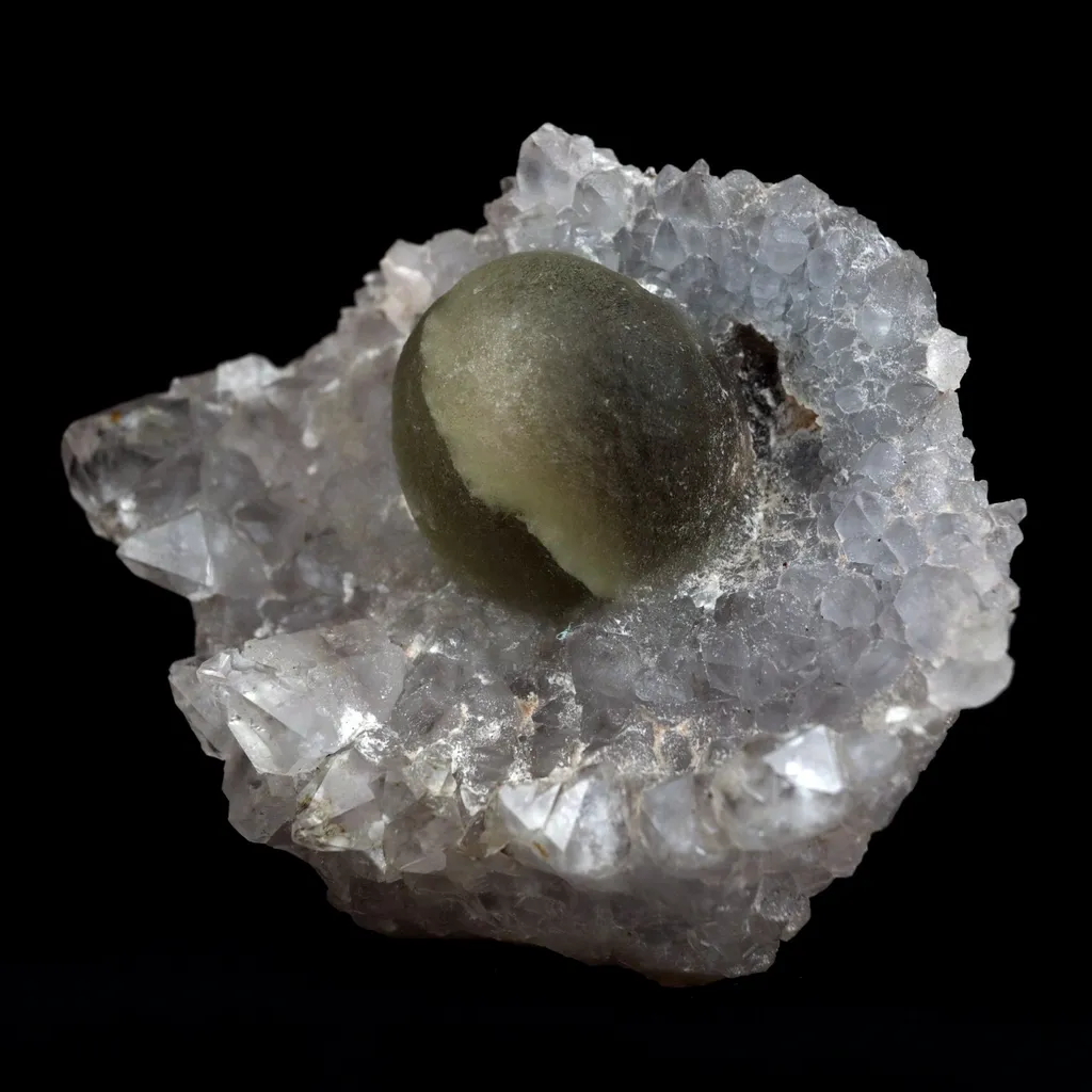 Fluorite Botryoidal on MM Quartz Natural Mineral Specimen - image 3