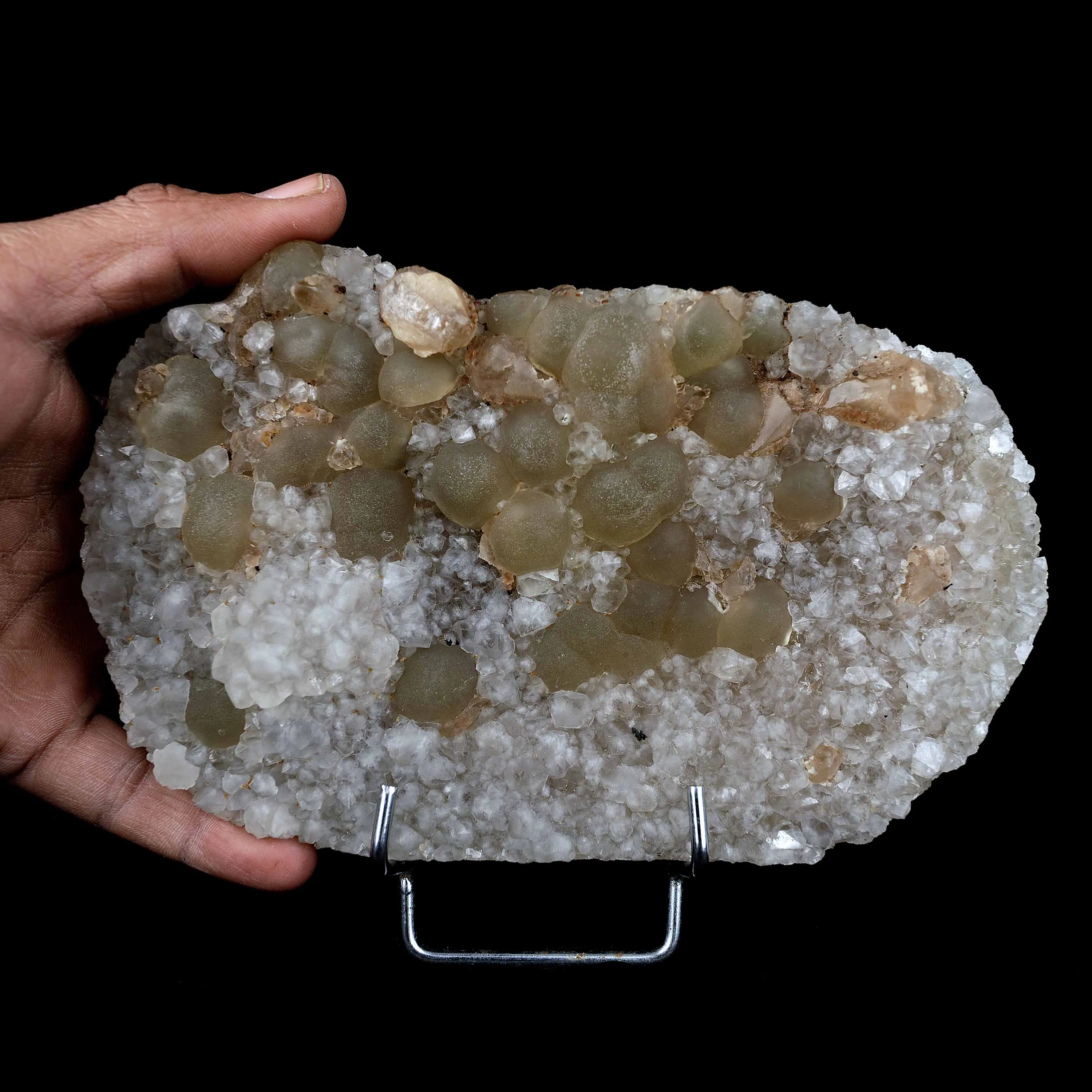 Fluorite Botryoidal on MM Quartz Plate Natural Mineral Specimen - image 4