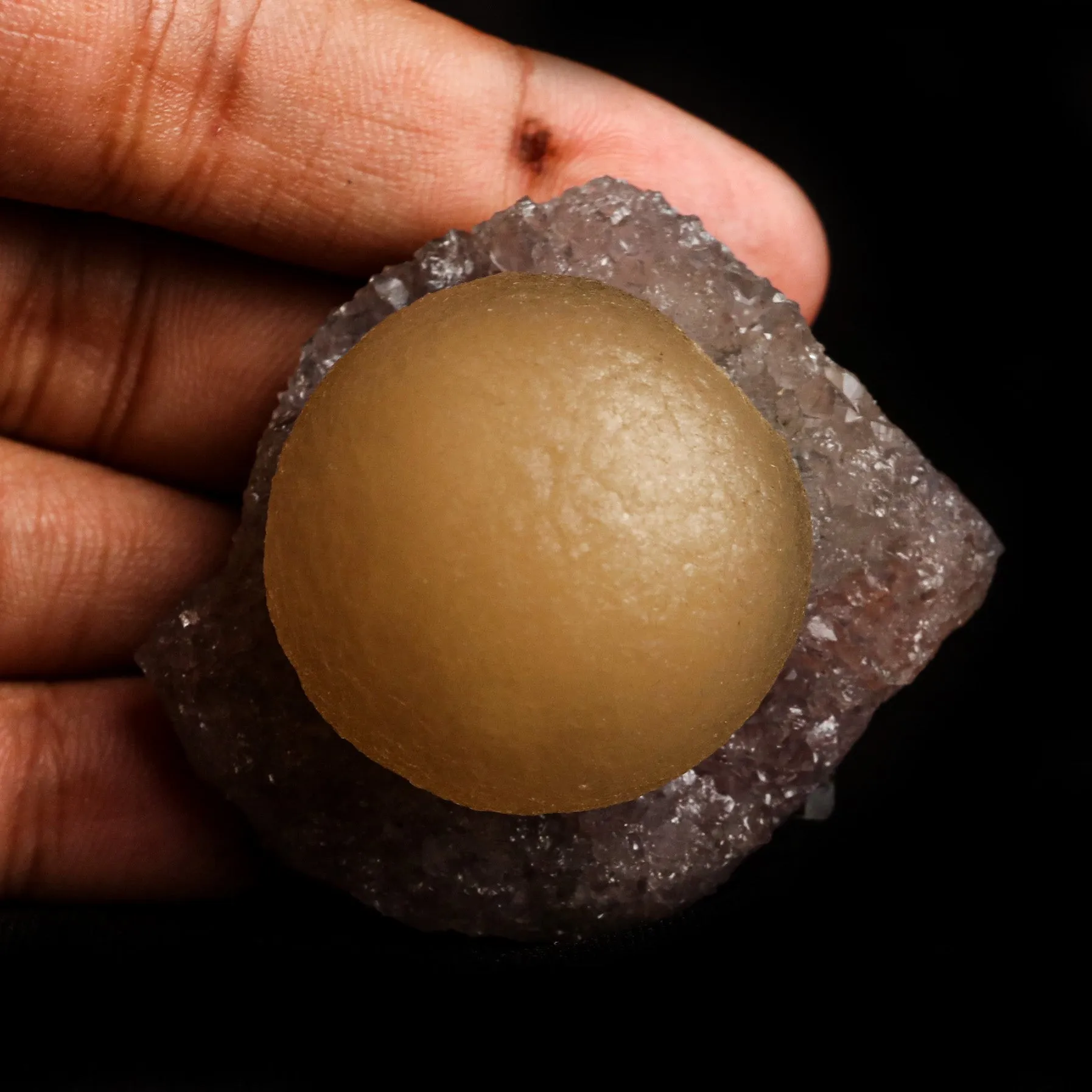 Fluorite  Botryoidal on Quartz Natural Mineral Specimen - image 6