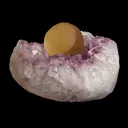 Fluorite Botryoidal Shaded on Amethyst Natural Mineral Specimen - image 1