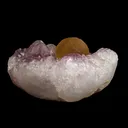 Fluorite Botryoidal Shaded on Amethyst Natural Mineral Specimen - image 4