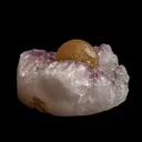 Fluorite Botryoidal Shaded on Amethyst Natural Mineral Specimen - image 3