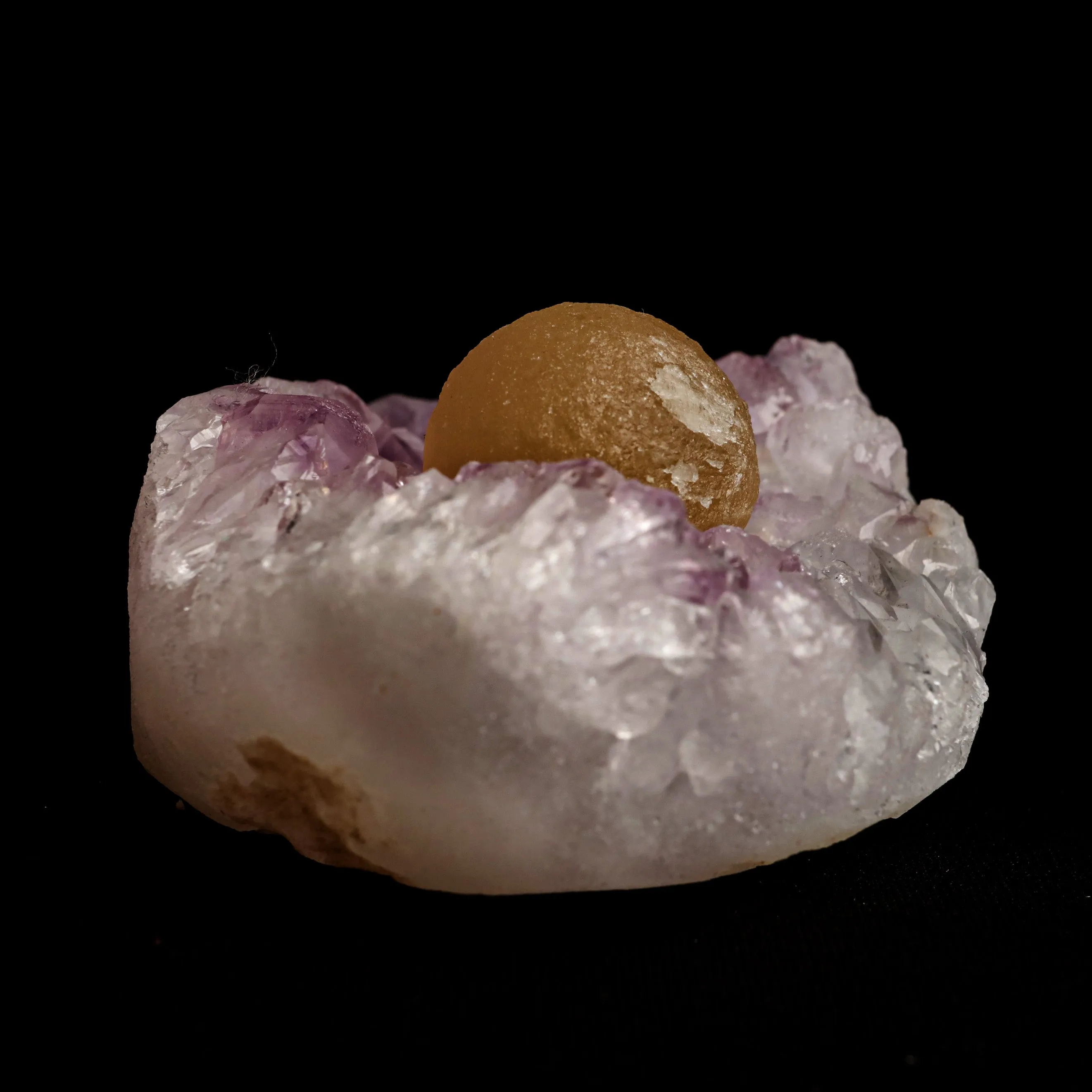 Fluorite Botryoidal Shaded on Amethyst Natural Mineral Specimen - image 3