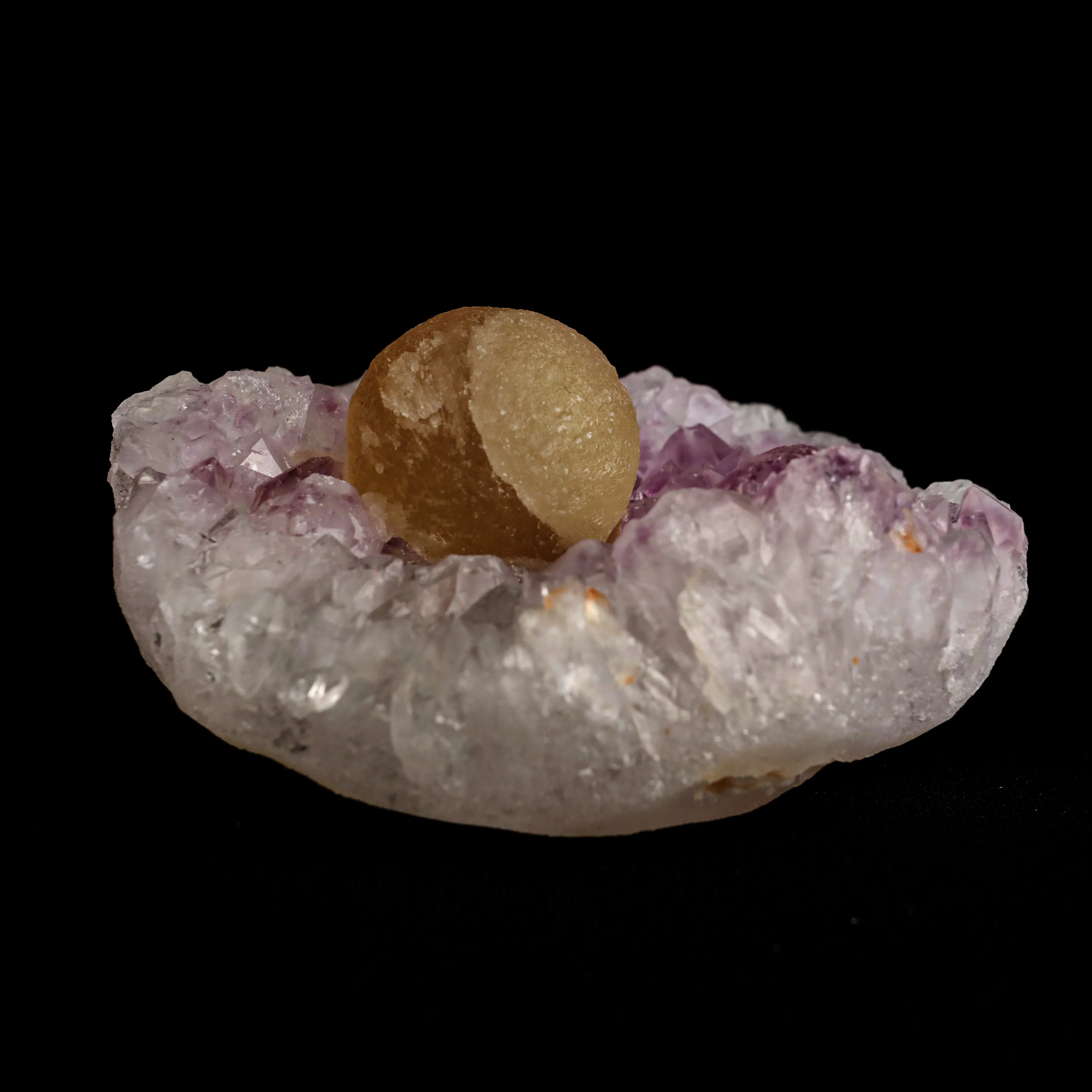 Fluorite Botryoidal Shaded on Amethyst Natural Mineral Specimen - image 2