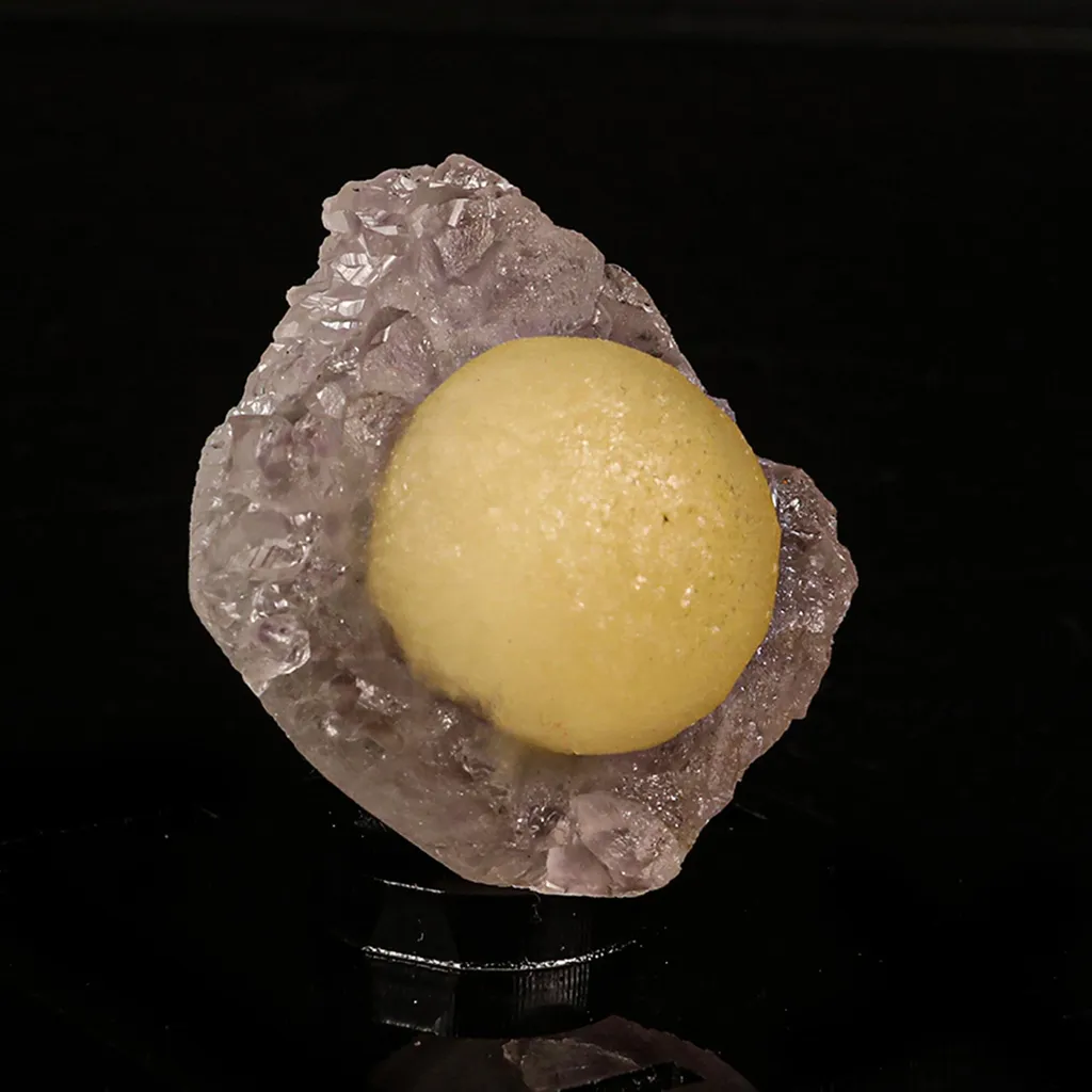 Fluorite Botryoidalon on Amethyst Natural Mineral Specimen - image 3