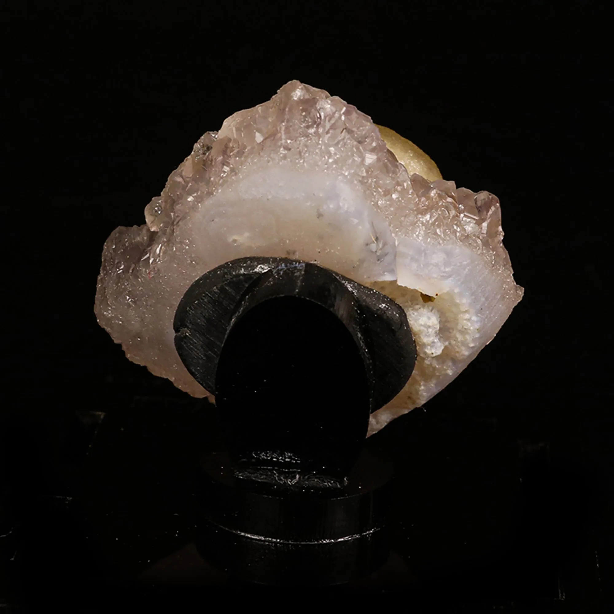 Fluorite Botryoidalon on Amethyst Natural Mineral Specimen - image 5