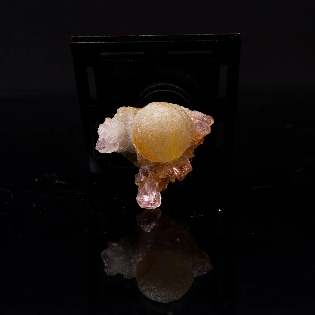Fluorite Botryoidalon on Amethyst Natural Mineral Specimen - image 5