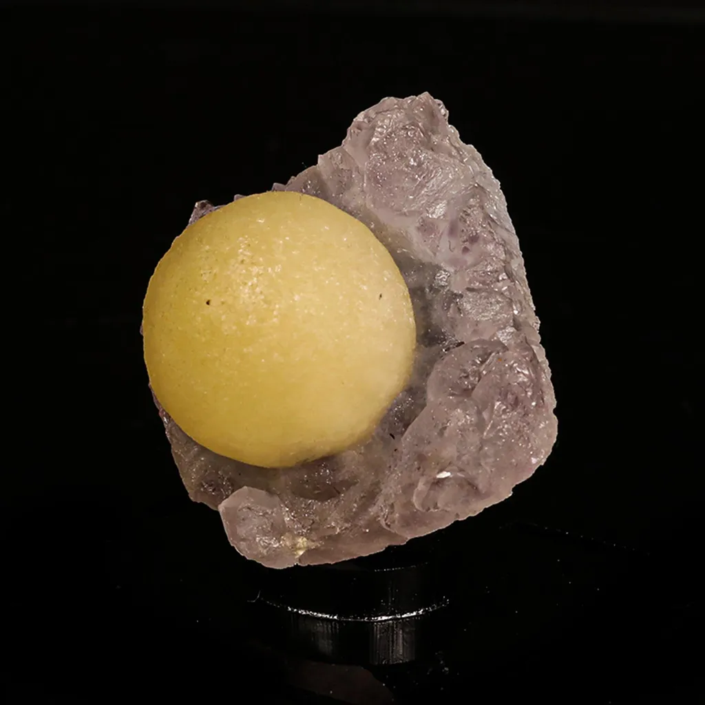 Fluorite Botryoidalon on Amethyst Natural Mineral Specimen - image 2