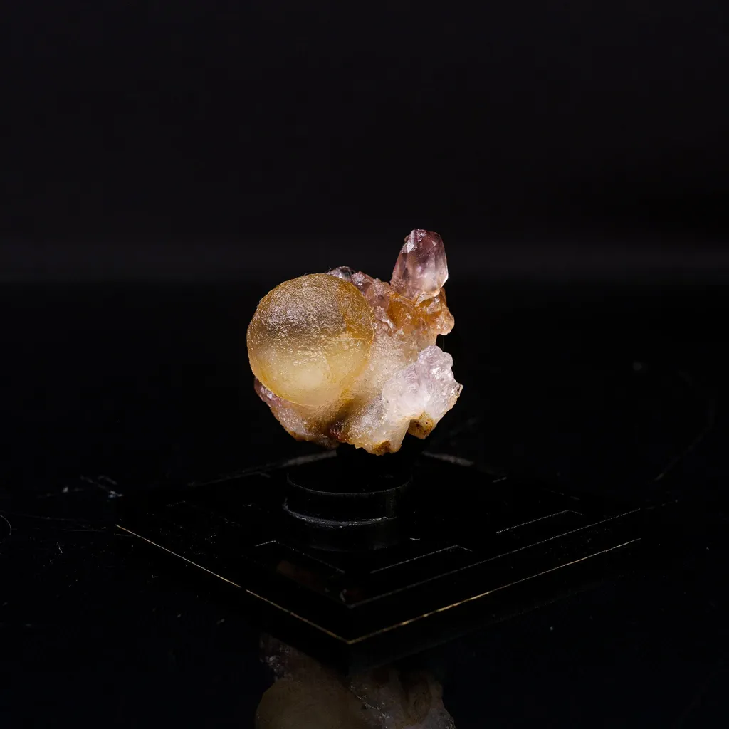 Fluorite Botryoidalon on Amethyst Natural Mineral Specimen - image 3