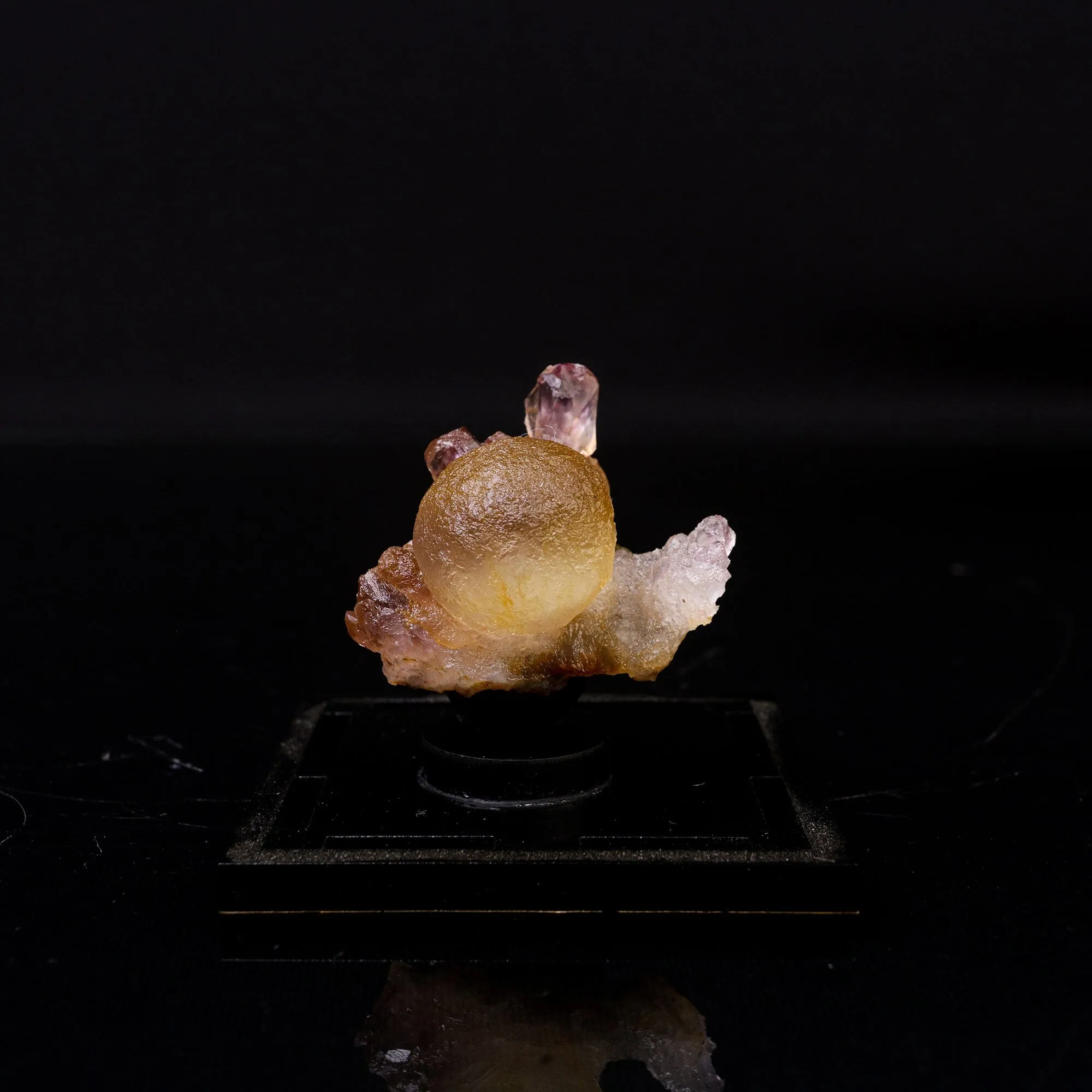 Fluorite Botryoidalon on Amethyst Natural Mineral Specimen - image 2