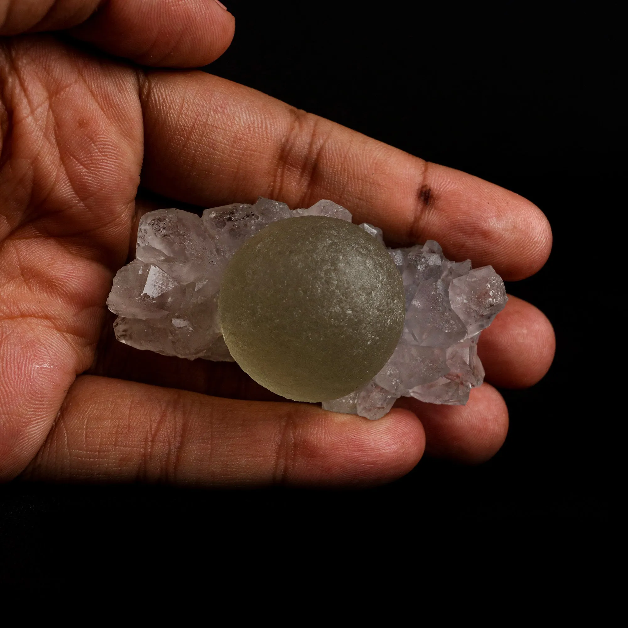 Fluorite Botryoidalon on MM Quartz Natural Mineral Specimen - image 5