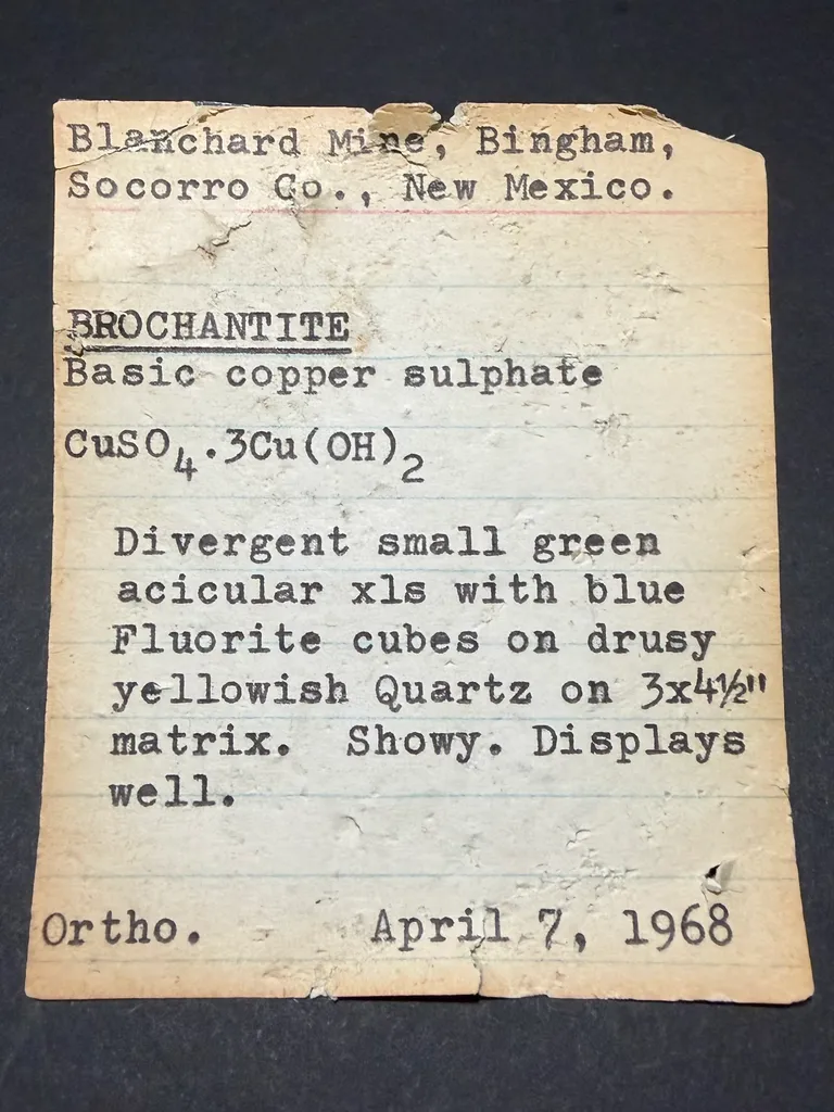 Fluorite, Brochantite - 1968 - image 2