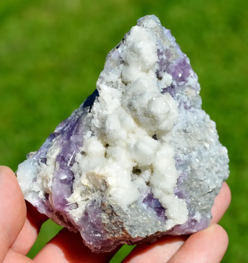 Fluorite & Calcite Baryte 325 grams - Fontsante Mine, Tanneron, Var, France image