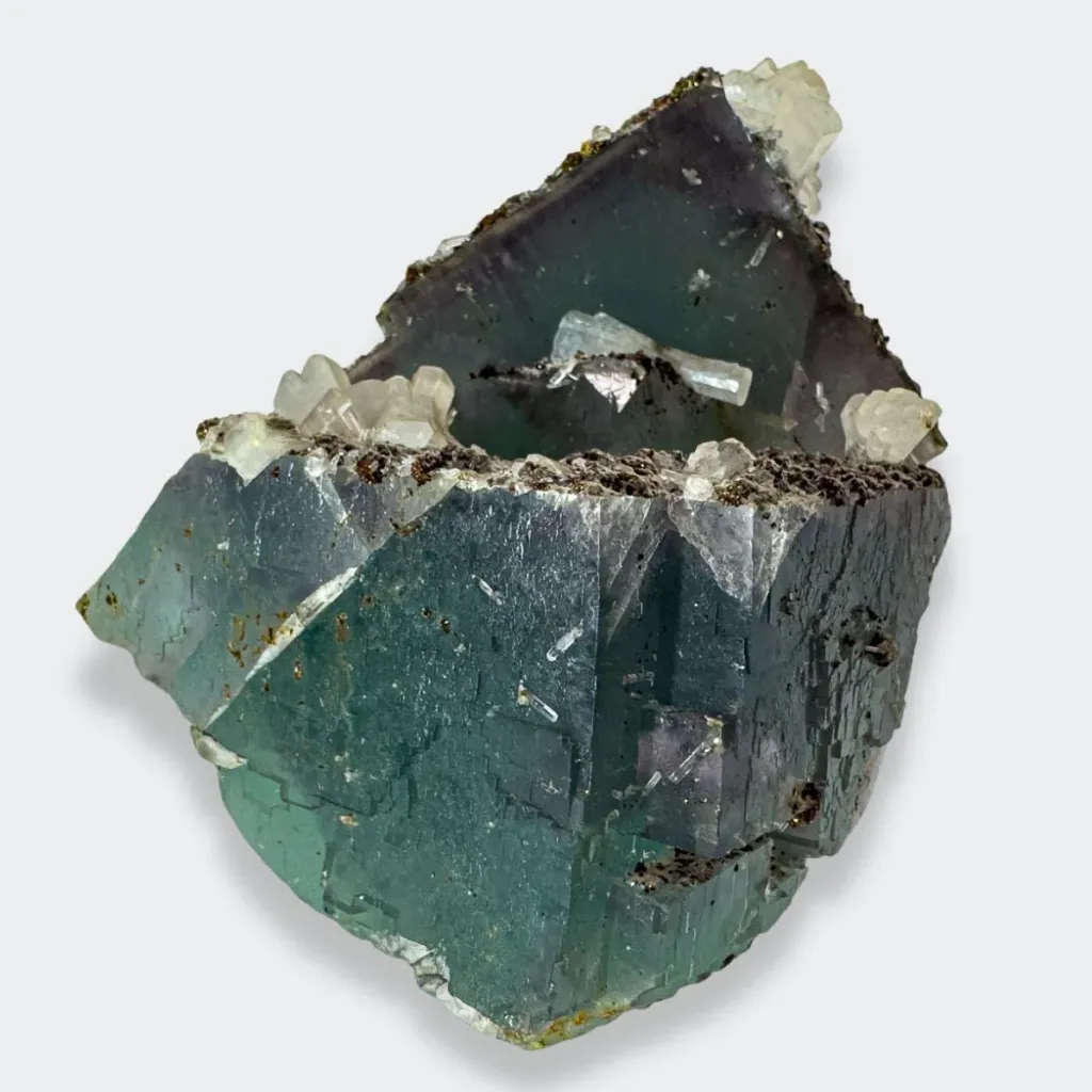 Fluorite & Calcite from Morocco, Fès-Meknès Region, El Hammam image