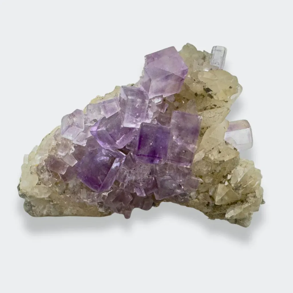 Fluorite & Calcite from Spain, Asturias, Emilio Mine image