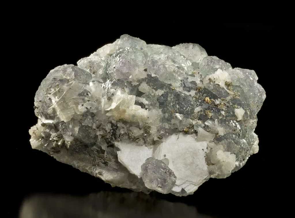Fluorite, Calcite, Heulandite and Pyrite - image 3
