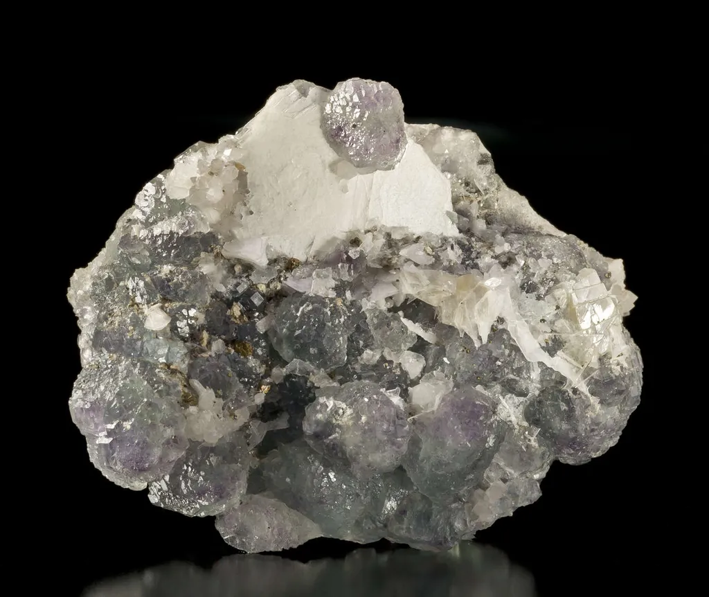 Fluorite, Calcite, Heulandite and Pyrite - image 2