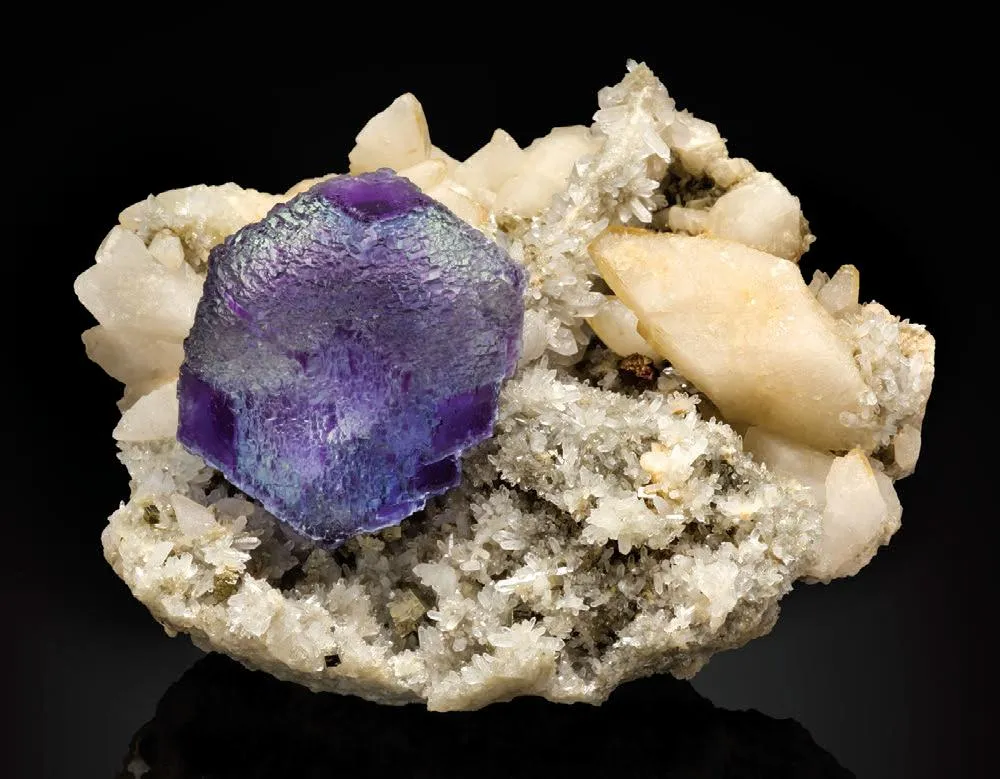 Fluorite, Calcite, Pyrite, Quartz image