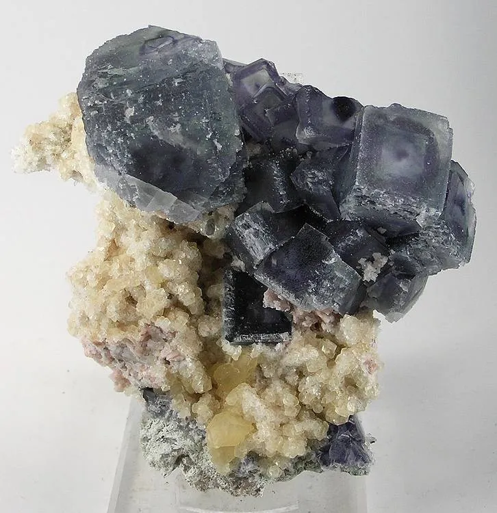 Fluorite, Calcite, Rhodochrosite image
