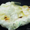 Fluorite (Clear and Iridescent!) on Baryte - image 3