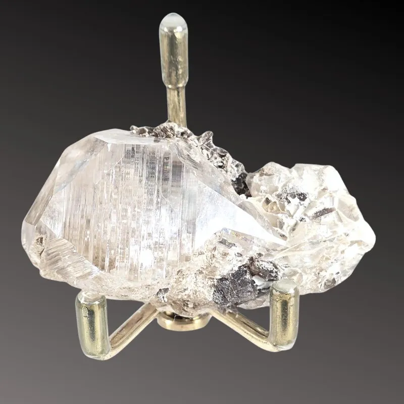 Fluorite (Clear) & Calcite w/ Axinite - image 2