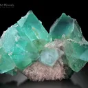 Fluorite cluster on Matrix from China - image 3