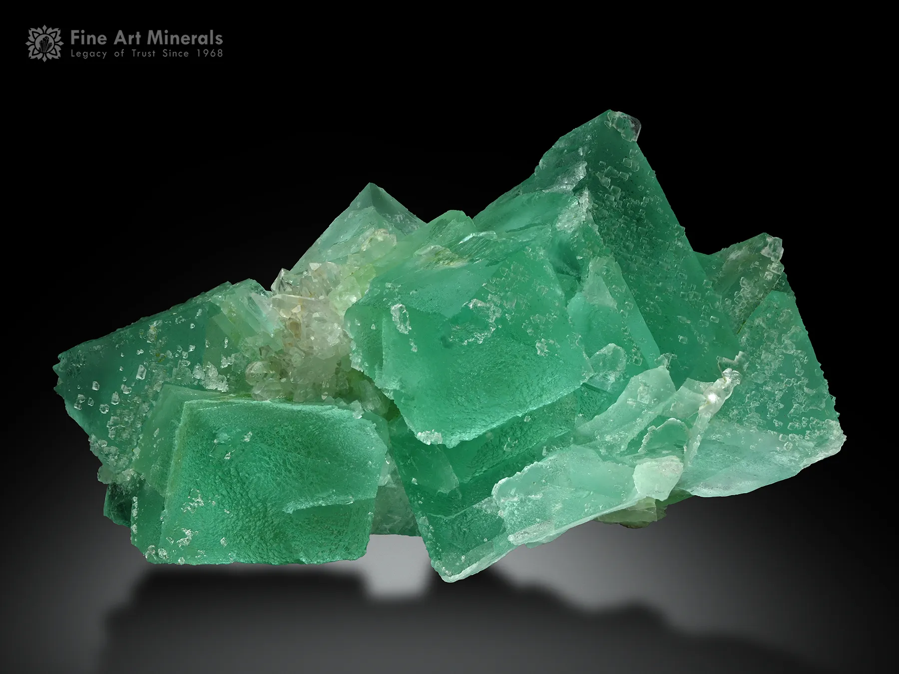 Fluorite cluster on Matrix from China - image 2
