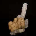 Fluorite Cluster on MM Quartz Stalactite, Free Standing Natural Mineral Specimen - image 2