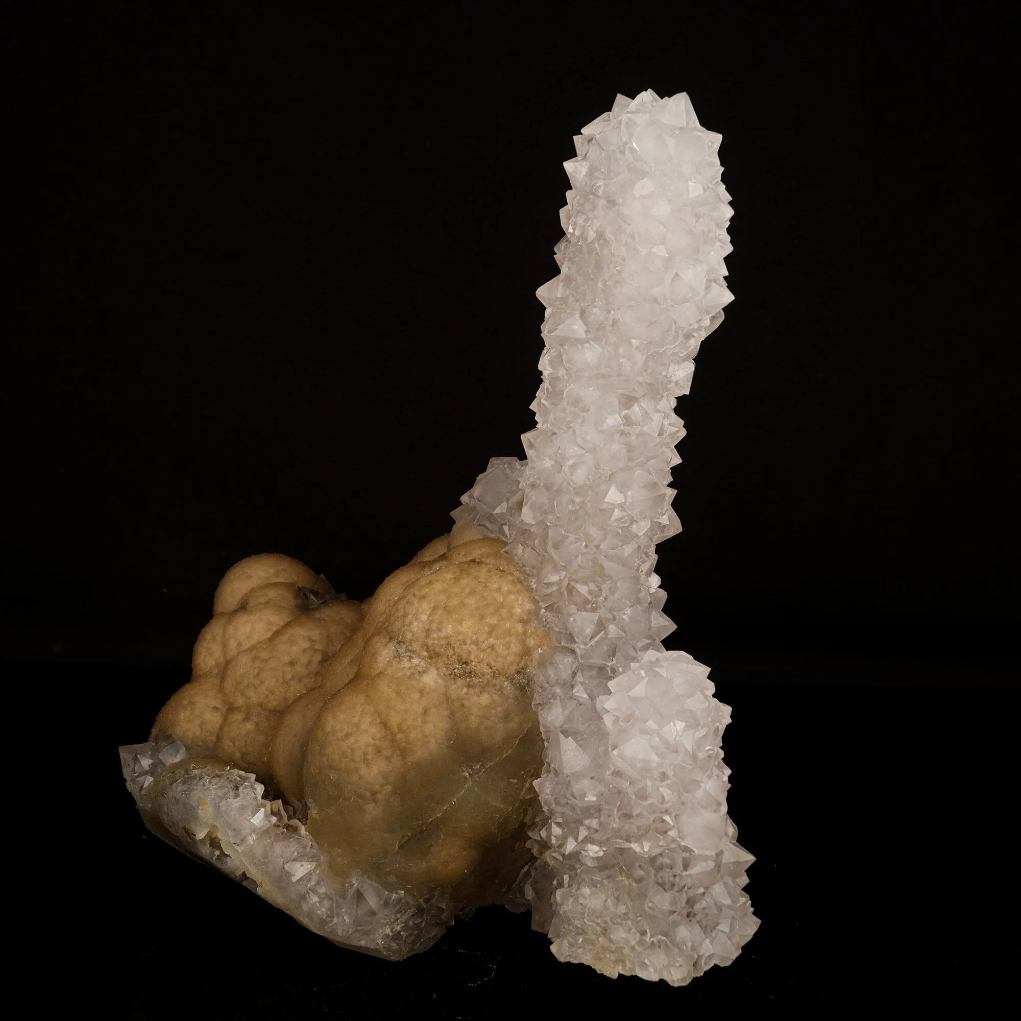 Fluorite Cluster on MM Quartz Stalactite, Free Standing Natural Mineral Specimen - image 5