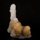 Fluorite Cluster on MM Quartz Stalactite, Free Standing Natural Mineral Specimen - image 3