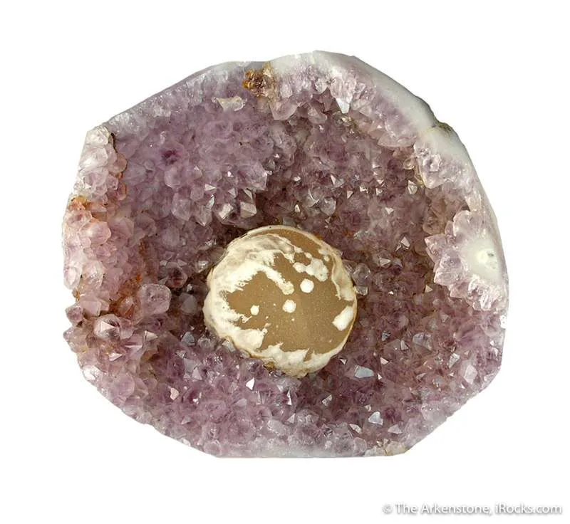 Fluorite Coated With Quartz Druse, on Amethyst image