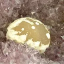 Fluorite Coated With Quartz Druse, on Amethyst - image 2