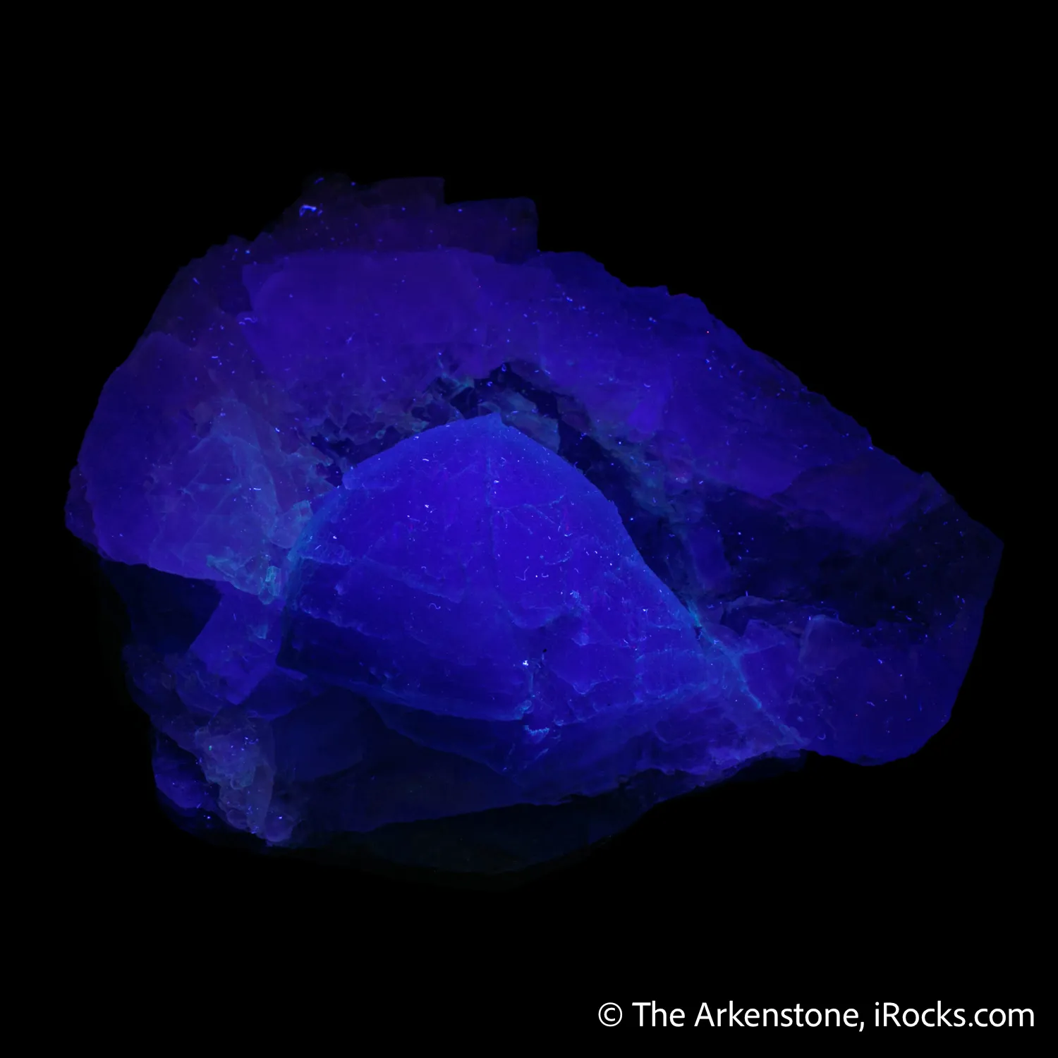 Fluorite (curved crystal habit) on Fluorite - image 7
