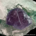 Fluorite (curved crystal habit) on Fluorite - image 6