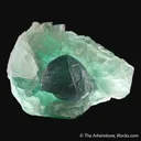 Fluorite (curved crystal habit) on Fluorite - image 4