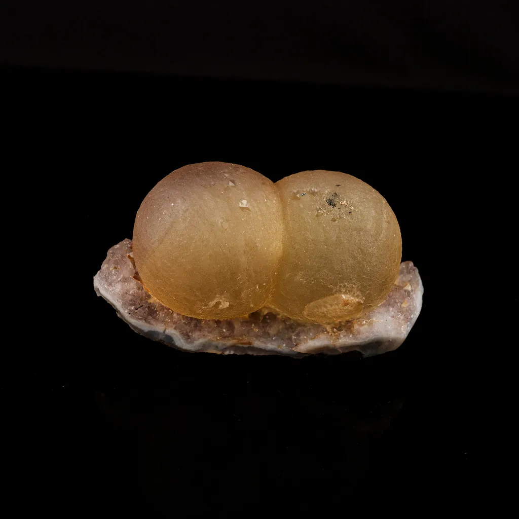 Fluorite Dual Ball on Amethyst Very Rare Natural Mineral Specimen - image 4