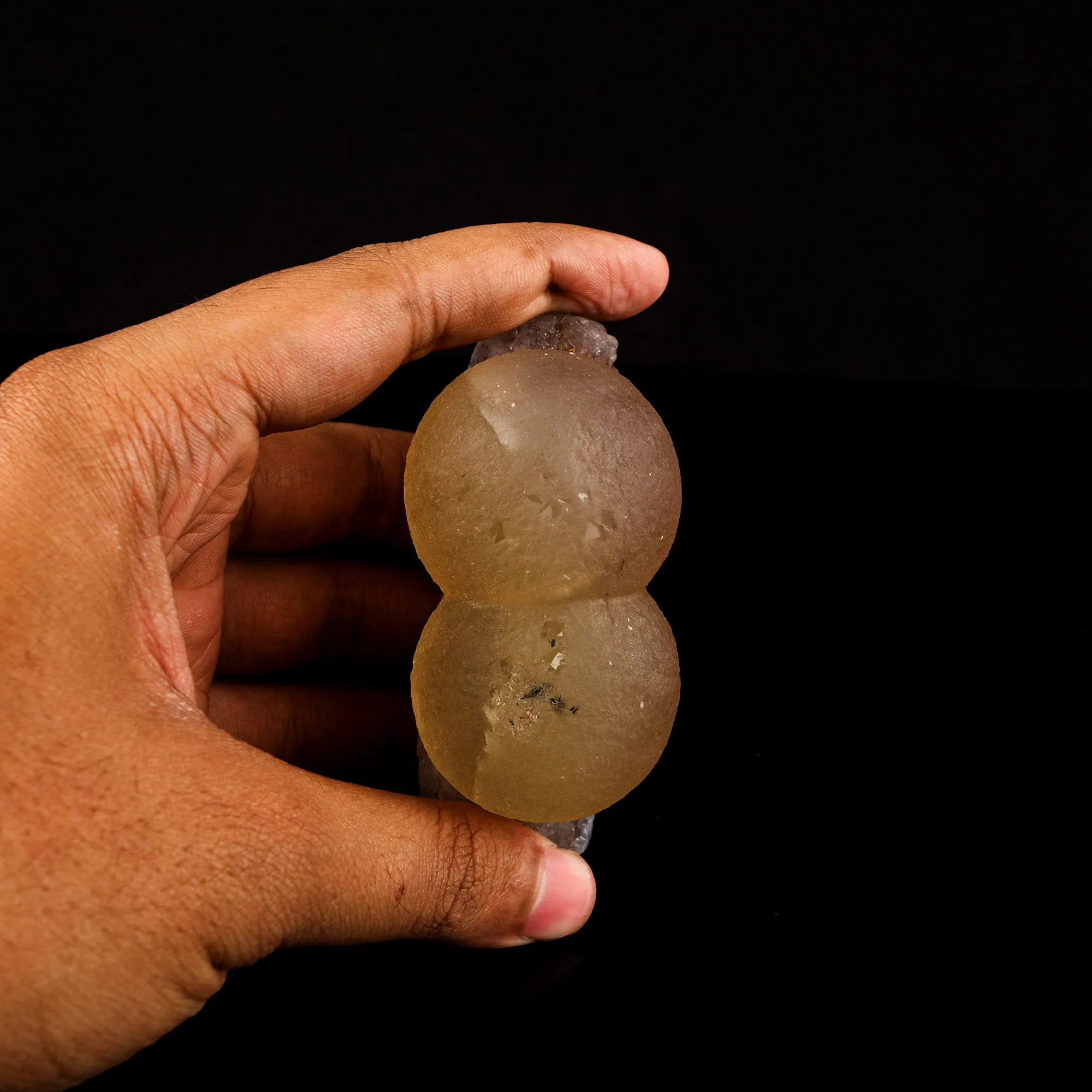 Fluorite Dual Ball on Amethyst Very Rare Natural Mineral Specimen - image 5