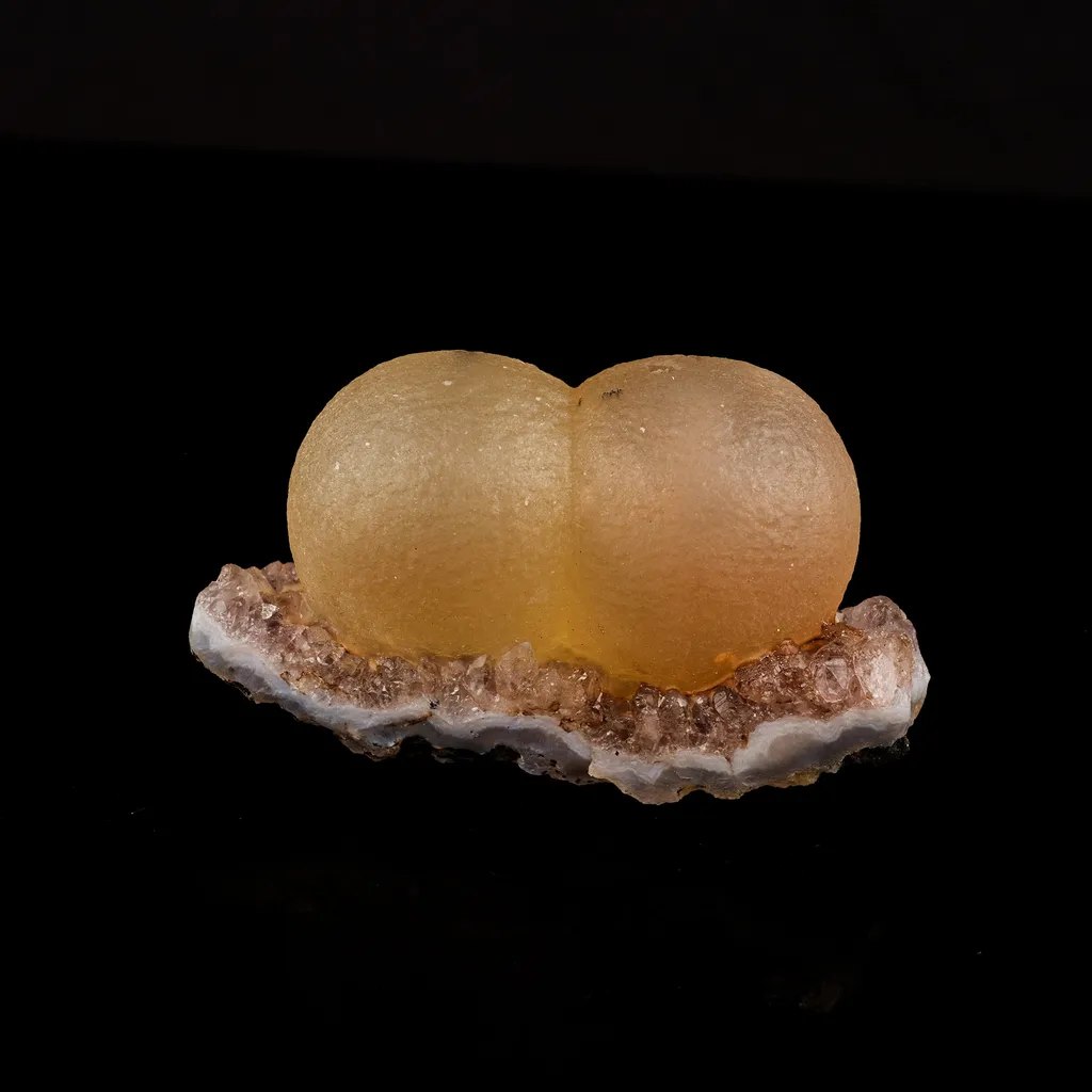 Fluorite Dual Ball on Amethyst Very Rare Natural Mineral Specimen image