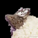 Fluorite (etched corner) on Baryte with Sphalerite - image 7