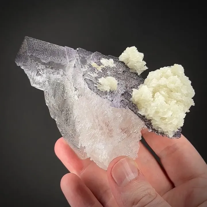 Fluorite (etched corner) with Barite image