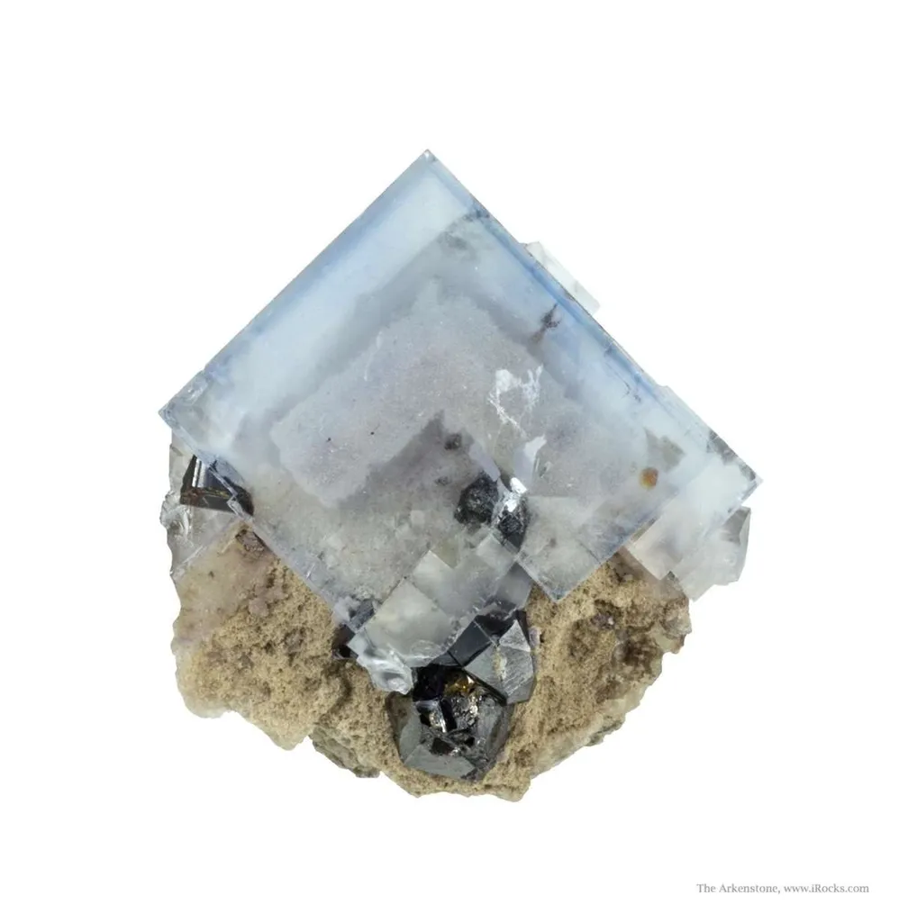 Fluorite (Exceptional Phantom Overgrowth) and Sphalerite image